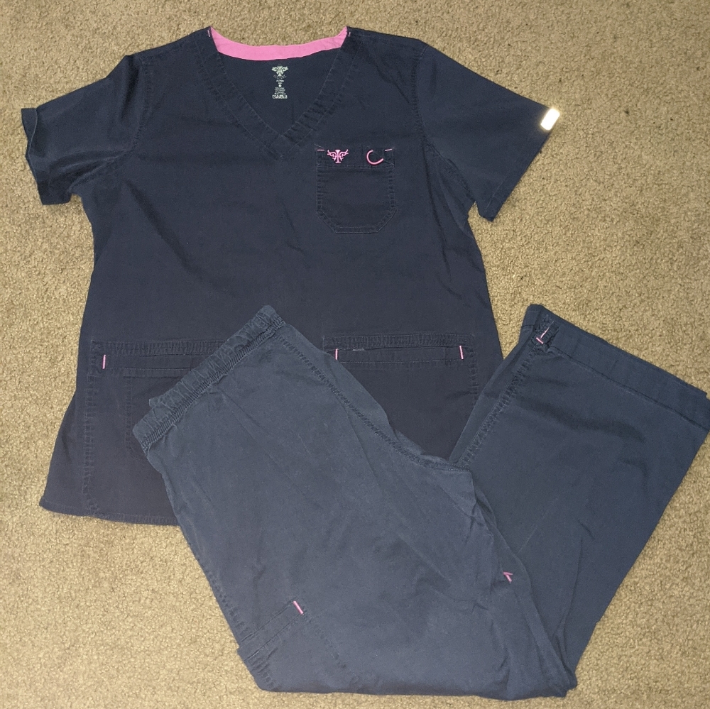 Navy and Lavender Scrubs